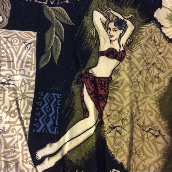 VTG Hawaiian mens shirt with Hawaiian Beauties - Picture 7 of 12